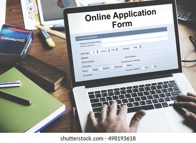 Online Application Form College Concept