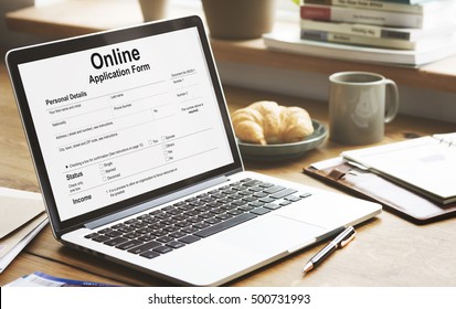 Online Application Form Document Concept