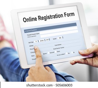 Online Application Form Document Concept
