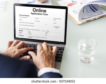 Online Application Form Document Concept