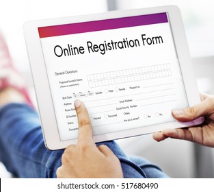Online Application Form Document Concept