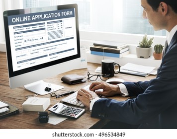 Online Application Form Document Recruitment Concept