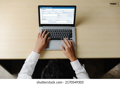 Online application form for modish registration on the internet website - Shutterstock ID 2170549303
