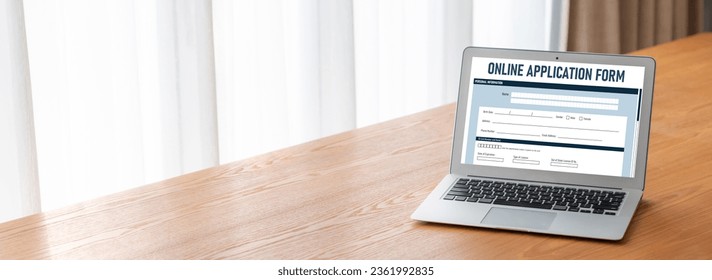 Online application form for modish registration on the internet website - Shutterstock ID 2361992835