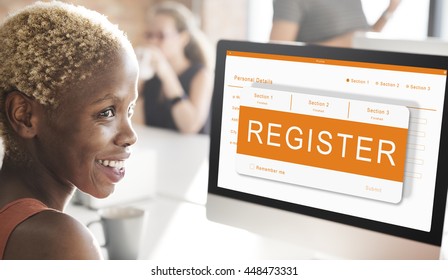 Online Application Registration Form Graphics Concept