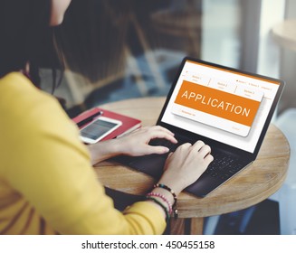 Online Application Registration Form Graphics Concept