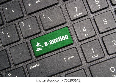 Online Auction Concept, Keyboard With E-auction Key