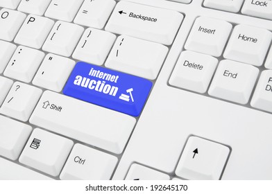 Online Auction Concept, Keyboard With Auction Key