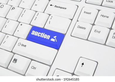 Online Auction Concept, Keyboard With Auction Key