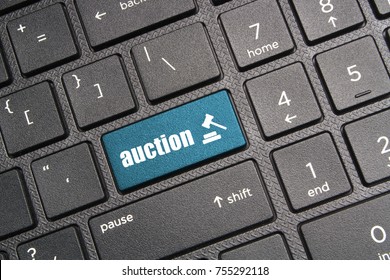 Online Auction Concept, Keyboard With Auction Key