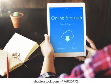 Online Backup Cloud Storage Data Concept