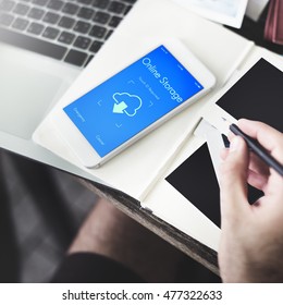 Online Backup Cloud Storage Data Concept