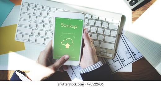 Online Backup Cloud Storage Data Concept
