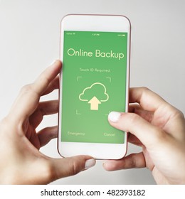 Online Backup Cloud Storage Data Concept