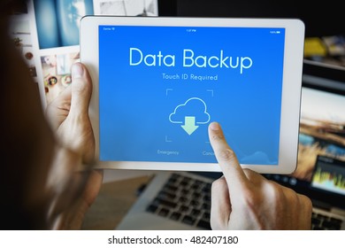 Online Backup Cloud Storage Data Concept