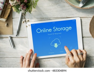 Online Backup Cloud Storage Data Concept