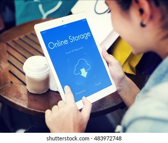 Online Backup Cloud Storage Data Concept
