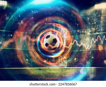 Online bet and analytics and statistics for soccer game - Shutterstock ID 2247836067