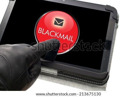 Online blackmailing concept