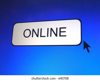 Online Button Screen Shot, pixelation effect.