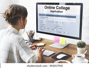 Online College Application Form Concept