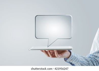 Online communication concept - Shutterstock ID 421956247