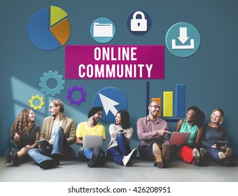 Online Community Connection Internet Concept Stock Photo 426208951 ...