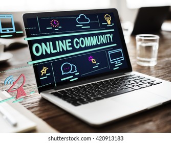 Online Community Connection Sharing Social Concept