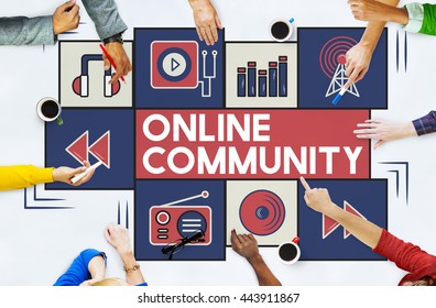 Online Community Connection Society Social Concept Stock Photo ...