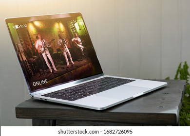 Online Concert Of Music Band.