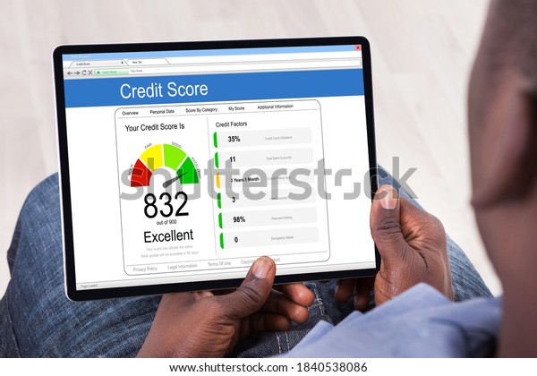 Online Credit\
Score Check Using Tablet\
Computer