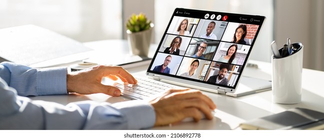 Online Digital HR Video Conference Webinar. Business Call