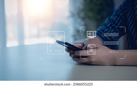 Online documentation database and process automation to efficiently manage files,Corporate business technology.Document Management System.