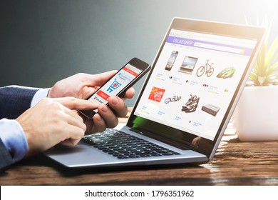 Online Ecommerce Shopping Website Or Store On Smartphone Screen