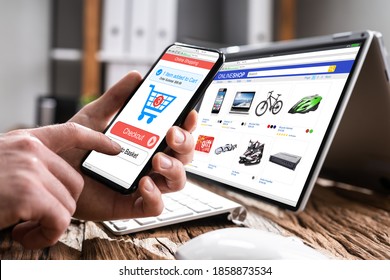 Online Ecommerce Website Store Shopping On Laptop