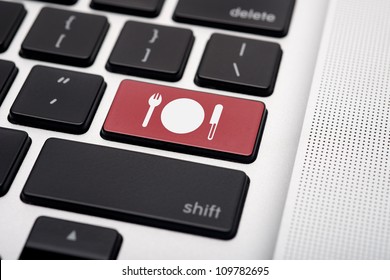 Online Food Order Icon Button