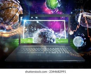 Online football bet and analytics and statistics for soccer, tennis, golf and basketball game