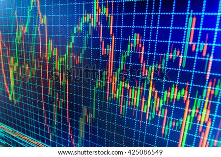 Online Forex Data Financial Diagram Candlestick Stock Photo Edit - 