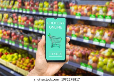 Online Grocery Delivery App Mobile Phone Stock Photo 1992298817 