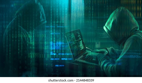 Online Hackers Cyber Security Scam  Concept Background