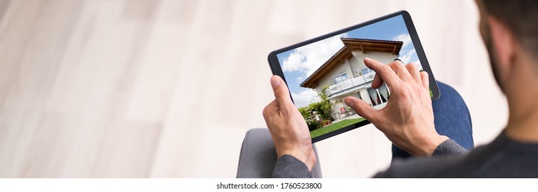 Online House And Real Estate Property Search On Tablet