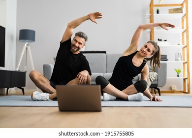 Online Laptop Home Fitness Workout And Exercise