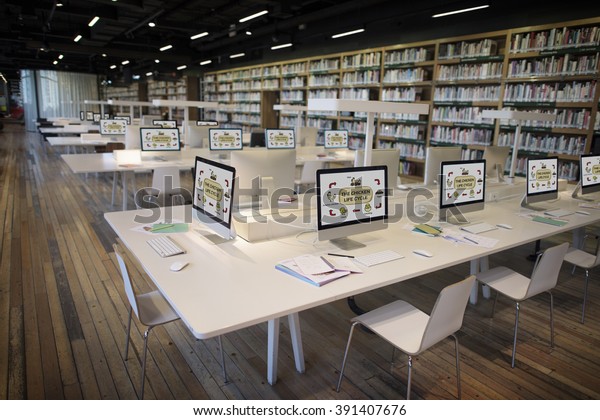 Online Learning Center Elearning Library Concept Stock Photo 391407676 ...