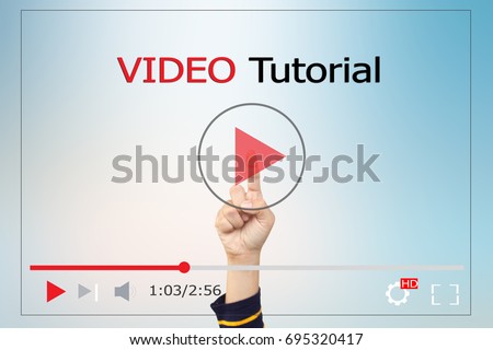 online learning concept.Video tutorial