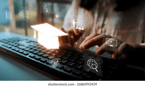 Online learning system combining digital education, e-learning, and virtual classroom to enhance learning, assessment, and global knowledge sharing. Marrow