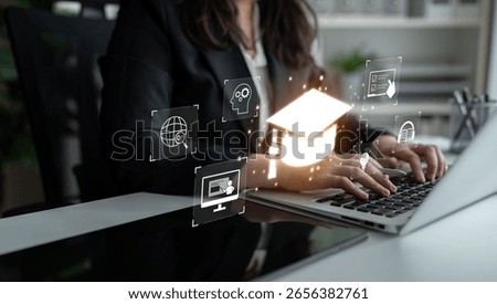 Online learning system combining digital education, e-learning, and virtual classroom to enhance learning, assessment, and global knowledge sharing. Latch