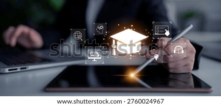 Online learning system combining digital education, e-learning, and virtual classroom to enhance learning, assessment, and global knowledge sharing. Latch