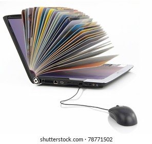 Online Library.  Laptop Computer As A Book