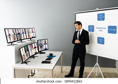 Online Live Training Coach Video Conference With Virtual Audience