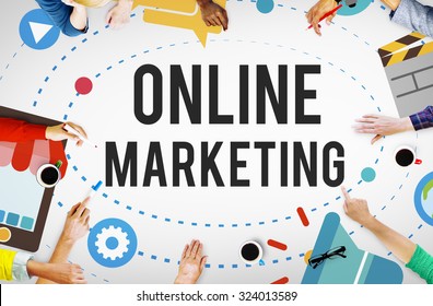 Online Marketing Promotion Campaign Technology Concept Stock Photo ...